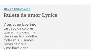 Ruleta De Amor es Lyrics [Tisuby & Georgina]