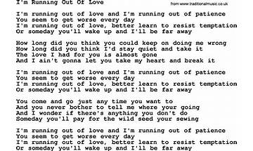 Running From Love en Lyrics [Toby Lightman]