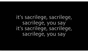 Sacrilege en Lyrics [Yeah Yeah Yeahs]