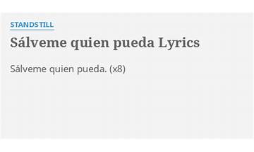 Salga Quien Pueda es Lyrics [Conexionistas]