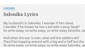 Salonika en Lyrics [Jimmy Crowley]