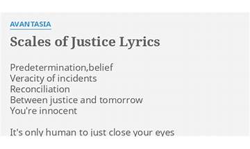 Scales of Justice en Lyrics [Avantasia]