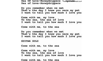 Sea of Love en Lyrics [Def Leppard]