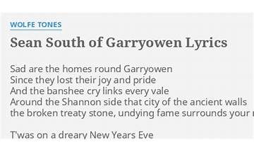 Sean South Of Garryowen en Lyrics [The Wolfe Tones]