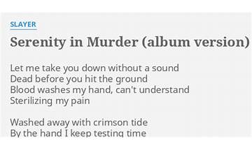 Serenity In Murder en Lyrics [Jedi Mind Tricks]