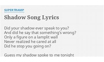 Shadow Song en Lyrics [Supertramp]