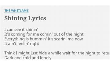 Shining en Lyrics [The Whitlams]
