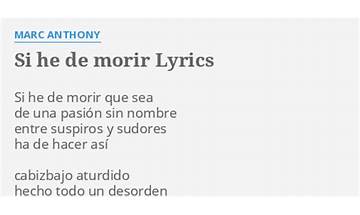 Si He De Morir es Lyrics [Manuel Huerta]