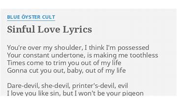 Sinful Love en Lyrics [Blue Öyster Cult]