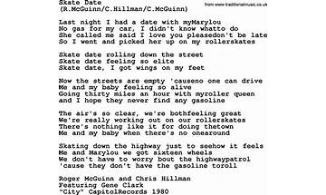 Skate Date en Lyrics [McGuinn, Clark & Hillman]