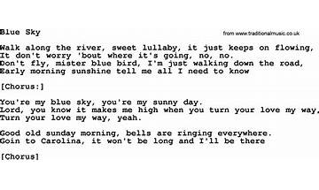 Sky Blue Sunday en Lyrics [Fisheye (Band)]