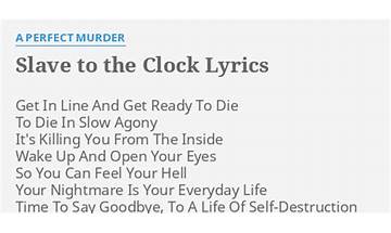 Slave To The Clock en Lyrics [A Perfect Murder]