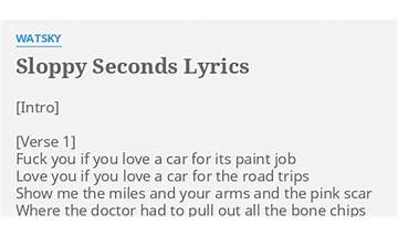 Sloppy Seconds en Lyrics [In Dying Arms]