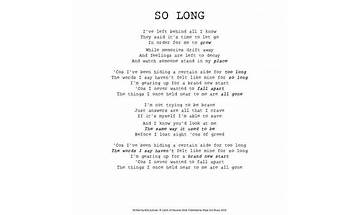 So Long en Lyrics [FemBots]