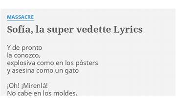 Sofía, la super vedette es Lyrics [Massacre]
