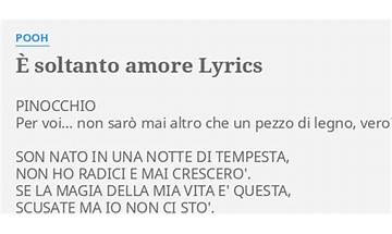 Soltanto Amore it Lyrics [La Crus]