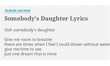 Somebody\'s Daughter en Lyrics [The Book Club (Band)]