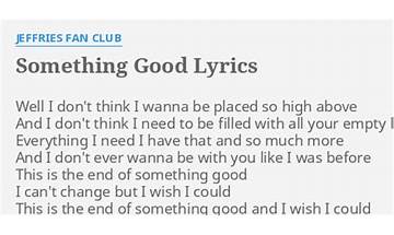 Something Good en Lyrics [Jeffries Fan Club]