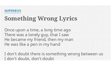 Something Wrong en Lyrics [Mesh (UK)]