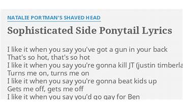 Sophisticated Side Ponytail en Lyrics [Natalie Portman\'s Shaved Head]