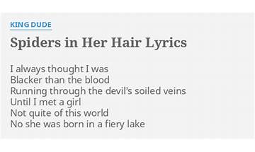 Spiders In Her Hair en Lyrics [King Dude]