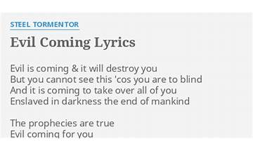 Steel Tormentor en Lyrics [Helloween]