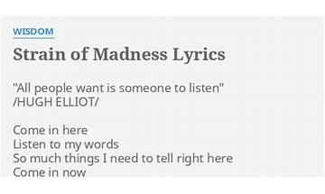 Strain of Madness en Lyrics [Wisdom (Hungary)]