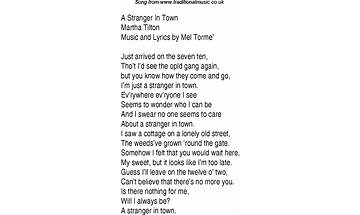 Stranger in Town en Lyrics [UFO]