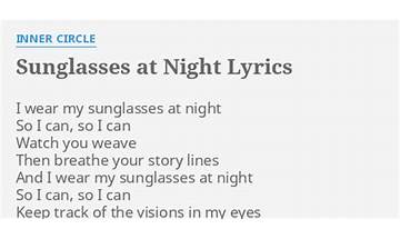 Sunglasses at Night en Lyrics [Darrell Story]