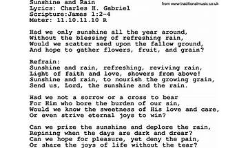 Sunshine and Rain en Lyrics [Gary McSpadden]