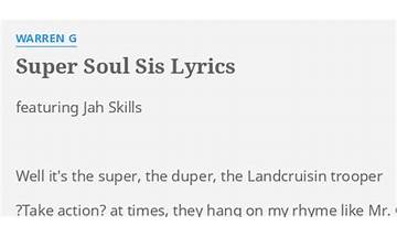 Super Soul Sis en Lyrics [Jah Skillz]