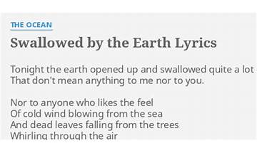 Swallowed by the Earth en Lyrics [The Ocean Collective]