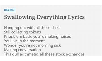 Swallowing Everything en Lyrics [Sapien Sounds]