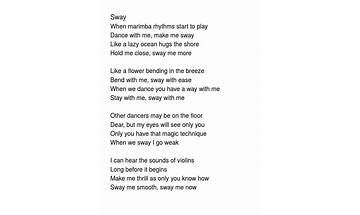 Sway en Lyrics [Beddy Rays]