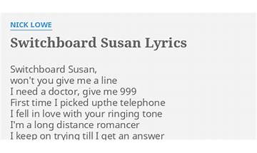 Switchboard Susan en Lyrics [Nick Lowe]