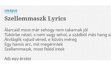 Szellemmaszk hu Lyrics [Unique]