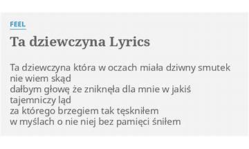 Ta dziewczyna pl Lyrics [Feel]