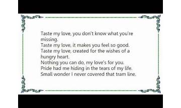 Taste My Love en Lyrics [Cathy Dennis]