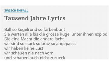 Tausend Jahre Glück de Lyrics [Udo Jürgens]