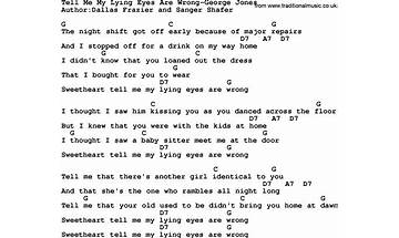 Tell Me My Lying Eyes Are Wrong en Lyrics [George Jones]