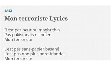 Terroriste fr Lyrics [JIRKA Officiel]