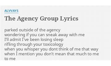 The Agency en Lyrics [Tankard]