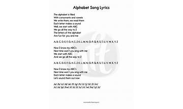 The Alphabet Song en Lyrics [Callum Sheehan]