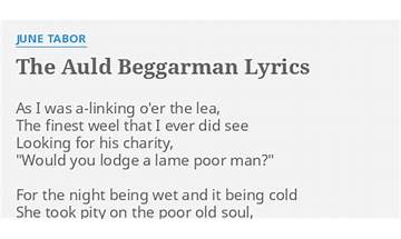 The Auld Beggarman en Lyrics [June Tabor]