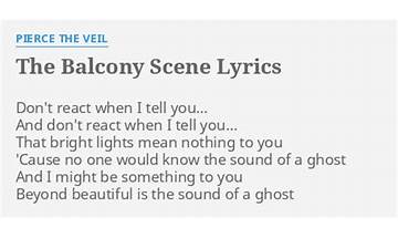 The Balcony Scene en Lyrics [Pierce The Veil]