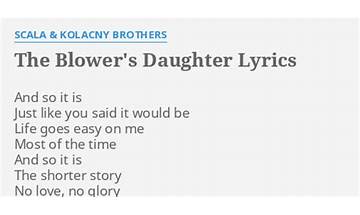 The Blower\'s Daughter en Lyrics [Scala & Kolacny Brothers]