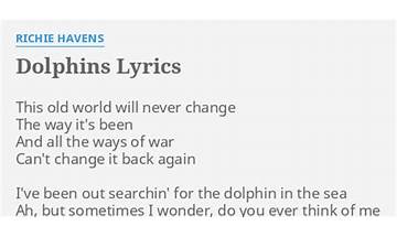 The Dolphins en Lyrics [Richie Havens]