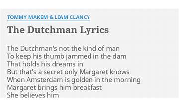 The Dutchman en Lyrics [Liam Clancy]