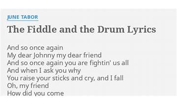 The Fiddle And The Drum en Lyrics [June Tabor]