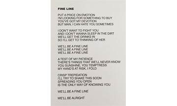 The Fine Line en Lyrics [Sykamore]